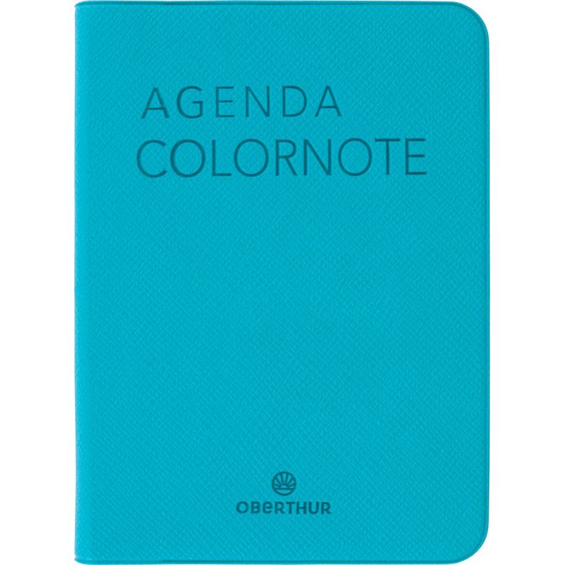 3664447228204-Agenda Colornote - 1 semaine sur 2 pages - 7,5 x 10,5 cm - bleu turquoise - Oberthur--0