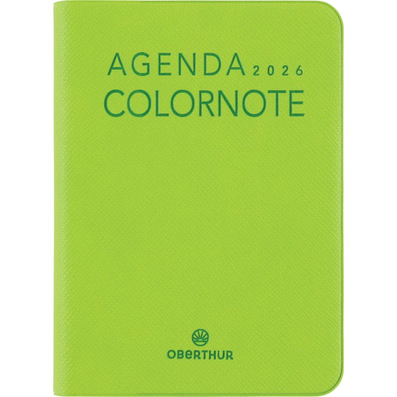 3664447205809-Agenda Colornote - 1 semaine sur 2 pages - 7,5 x 10,5 cm - vert pomme - Oberthur--0