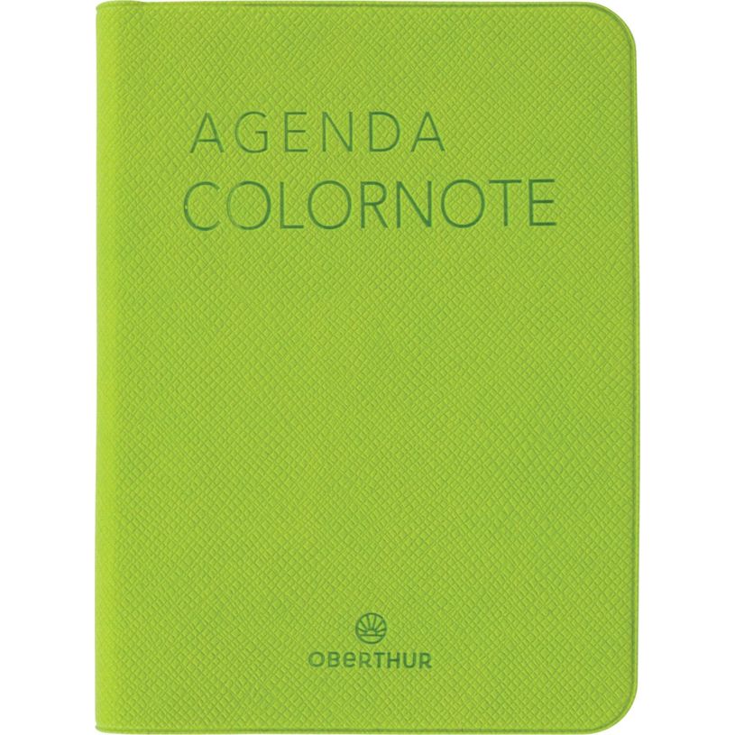 3664447228211-Agenda Colornote - 1 semaine sur 2 pages - 7,5 x 10,5 cm - vert pomme - Oberthur--0