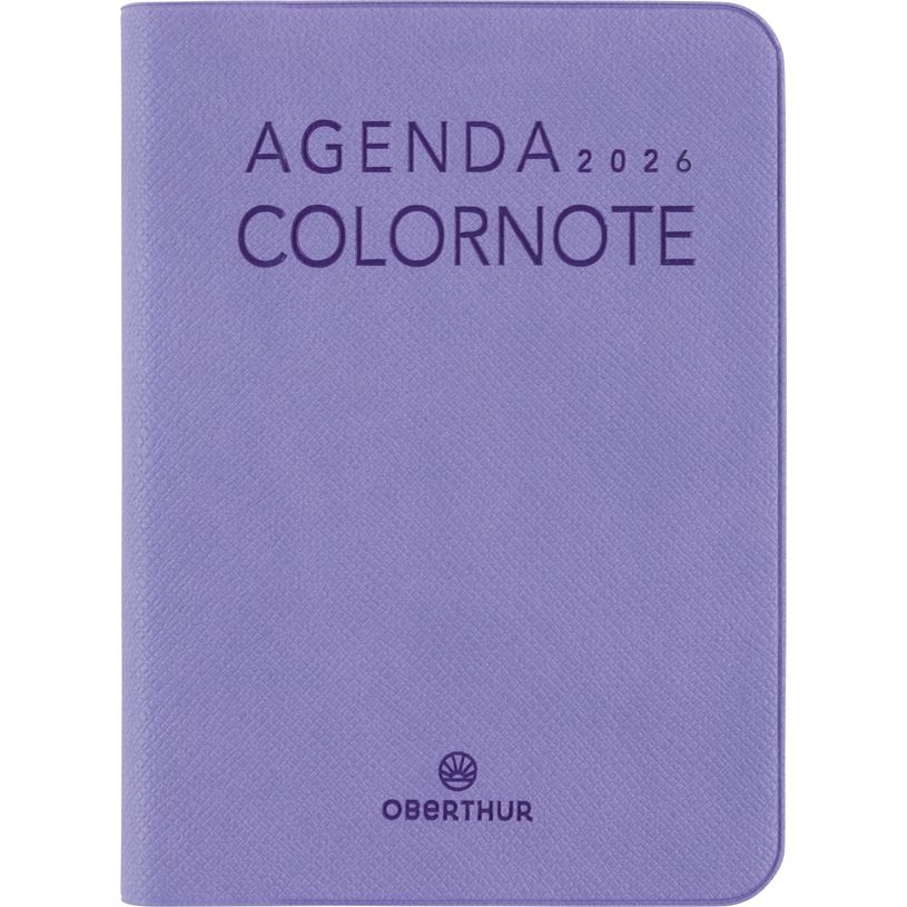 3664447205823-Agenda Colornote - 1 semaine sur 2 pages - 7,5 x 10,5 cm - lilas - Oberthur--0