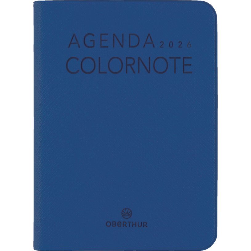 3664447205830-Agenda Colornote - 1 semaine sur 2 pages - 7,5 x 10,5 cm - noir - Oberthur--0