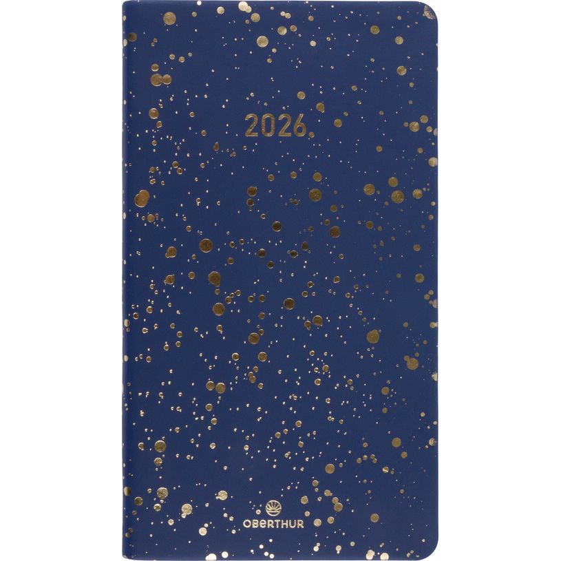 3664447205601-Agenda de poche Céleste - 1 semaine sur 2 pages - 9,5 x 17 cm - bleu marine - Oberthur--0