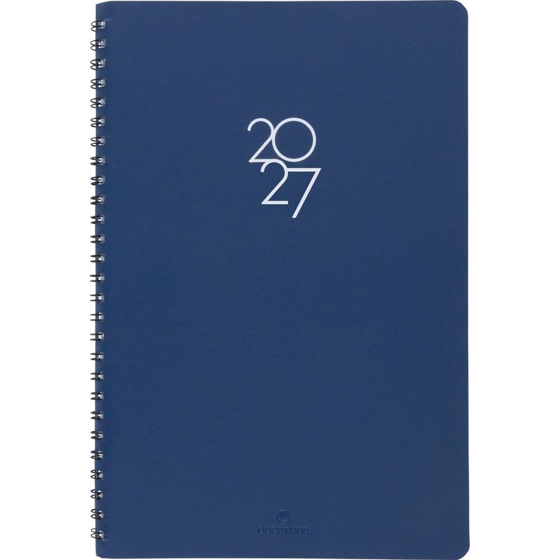 3664447231259-Agenda à spirale Portland - 1 semaine sur 2 pages - 17 x 24,5 cm - bleu - Oberthur--0