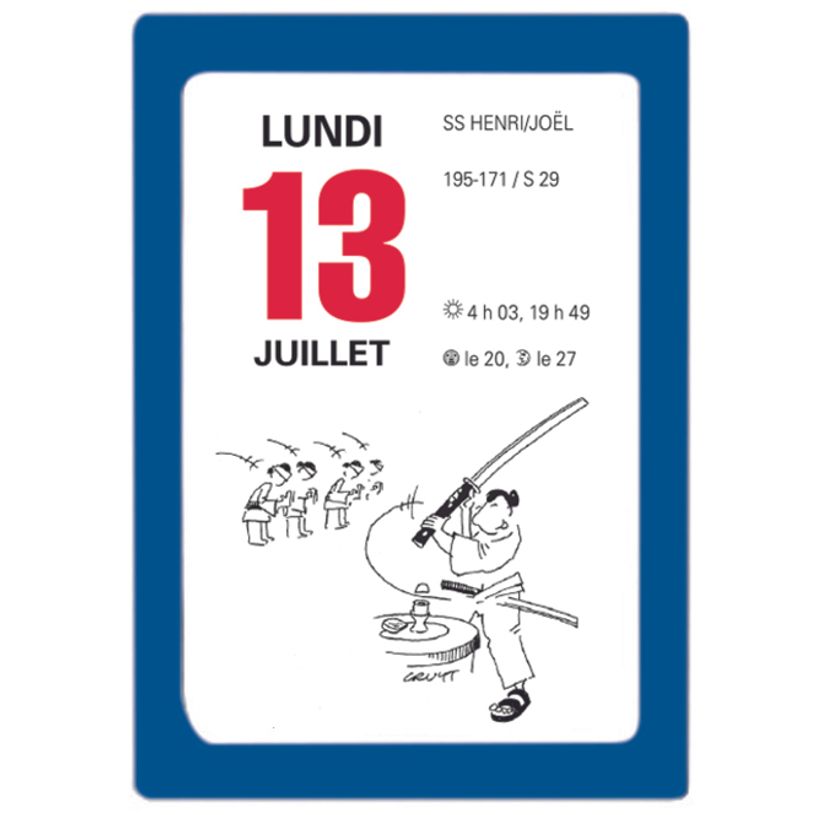 3664447206783-Oberthur - Bloc éphéméride humoristique - 6 x 9 cm - bleu--0