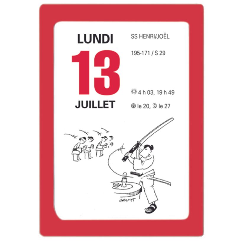 3664447206790-Oberthur - Bloc éphéméride humoristique - 6 x 9 cm - rouge--0