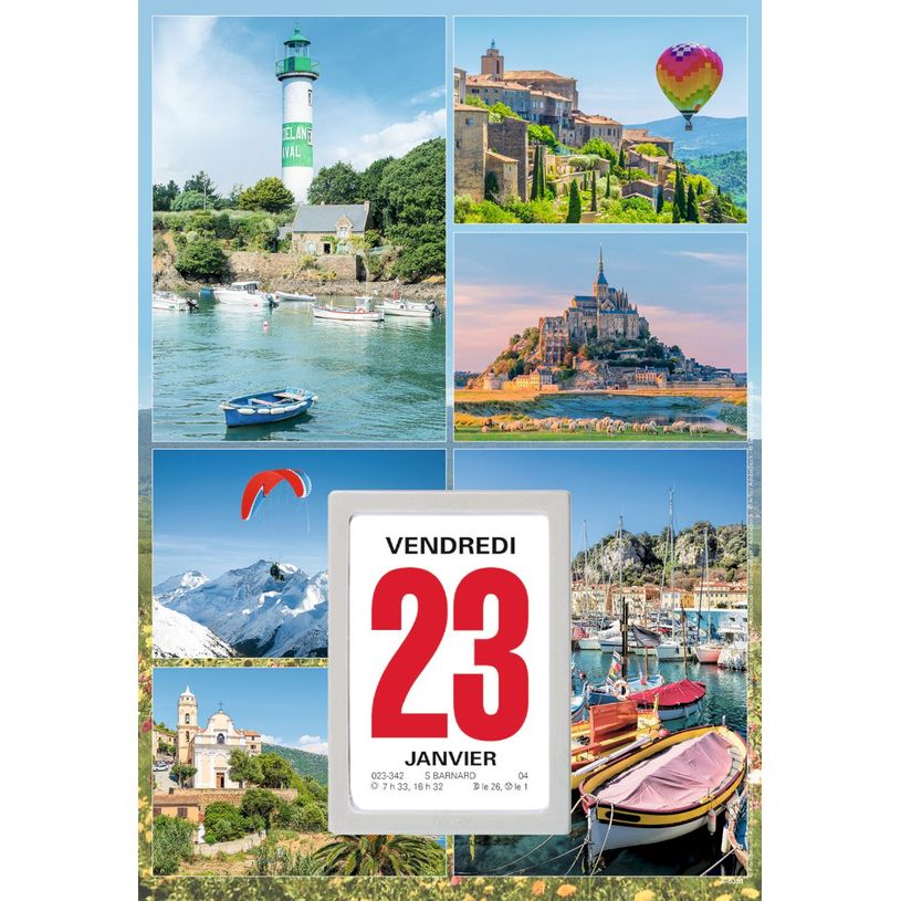 3664447231570-Oberthur - Plaque avec bloc éphéméride illustrée - 18 x 26 cm - disponible dans différents modèle--1