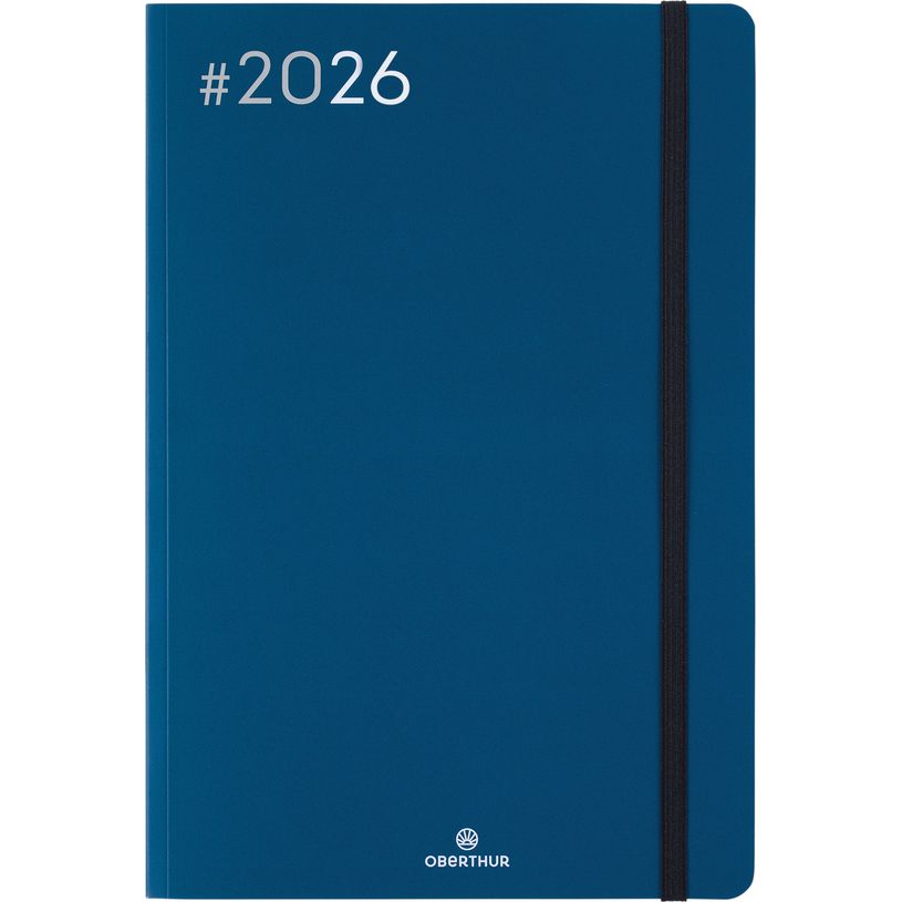 3664447205908-Agenda Flex - 1 semaine sur 2 pages - 17 x 24,5 cm - bleu marine - Oberthur--0