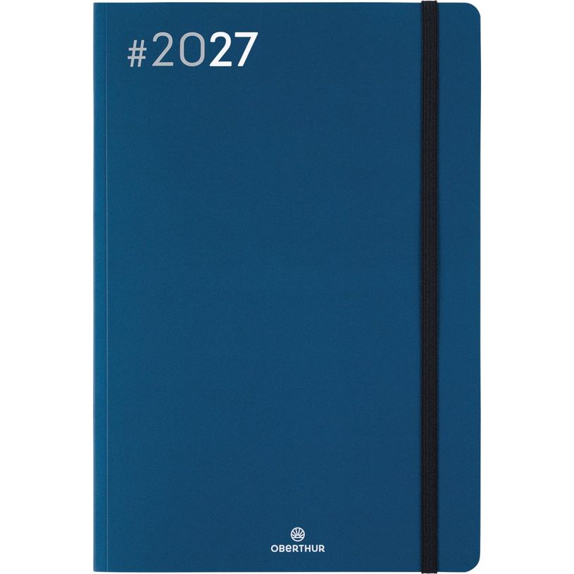 3664447232409-Agenda Flex - 1 semaine sur 2 pages - 17 x 24,5 cm - bleu marine - Oberthur--0
