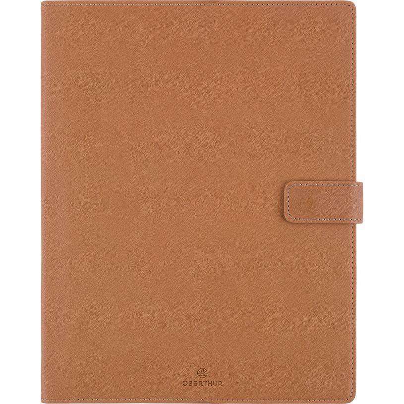 3664447186078-Agenda à spirale Milano - 1 semaine sur 2 pages - 22 x 28 cm - camel - Oberthur--0