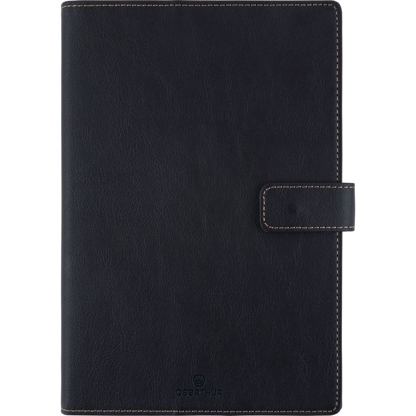 3664447228594-Agenda Milano - 1 semaine sur 2 pages - 17 x 24,5 cm - noir - Oberthur--0