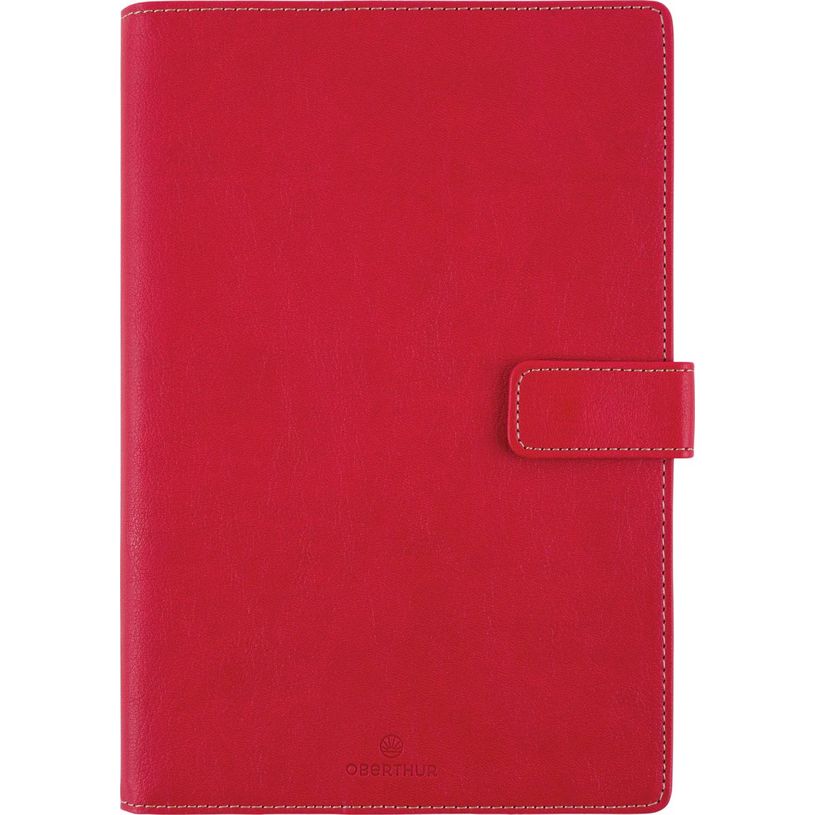 3664447228600-Agenda Milano - 1 semaine sur 2 pages - 17 x 24,5 cm - rouge - Oberthur--0