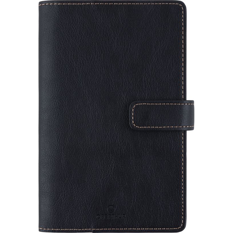 3664447210599-Agenda à spirale Milano - 1 semaine sur 2 pages - 11 x 18 cm - noir - Oberthur--0