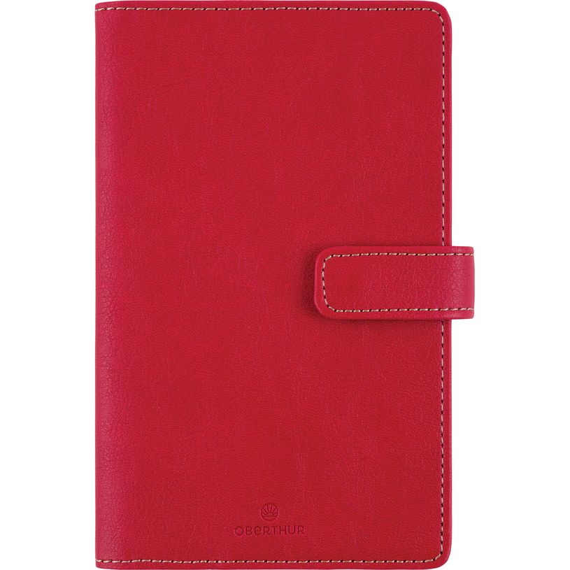3664447210605-Agenda à spirale Milano - 1 semaine sur 2 pages - 11 x 18 cm - rouge - Oberthur--0
