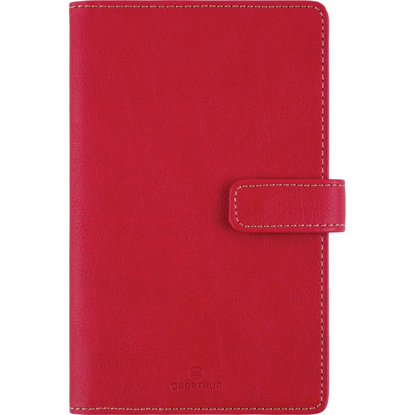 3664447228716-Agenda à spirale Milano - 1 semaine sur 2 pages - 11 x 18 cm - rouge - Oberthur--0