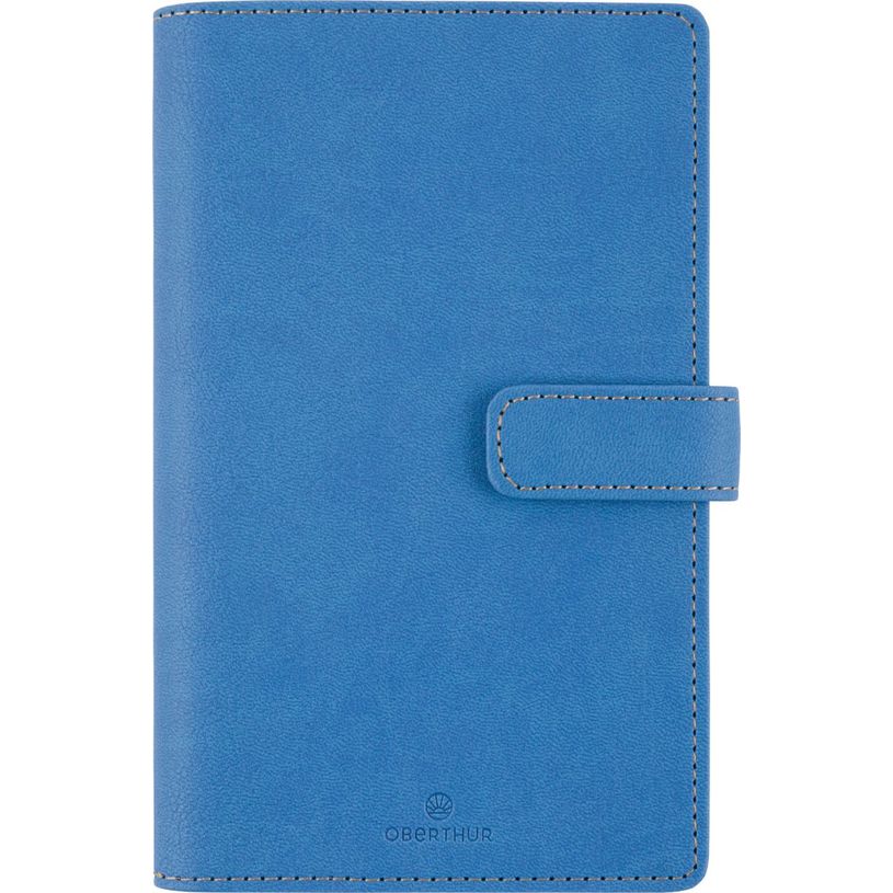 3664447228730-Agenda à spirale Milano - 1 semaine sur 2 pages - 11 x 18 cm - bleu denim - Oberthur--0