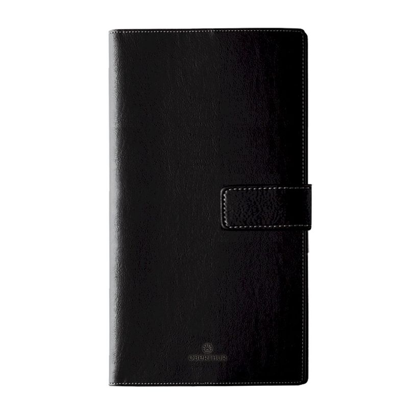3664447228754-Agenda de poche Milano - 1 semaine sur 2 pages - 9,5 x 17 cm - noir - Oberthur--0