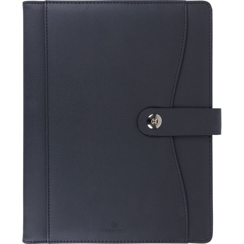 3664447182704-Agenda à spirale Davos - 1 semaine sur 2 pages - 22 x 28 cm - noir - Oberthur--0