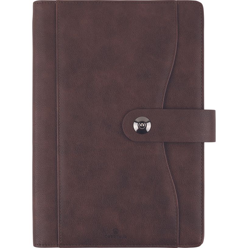 3664447208190-Agenda à spirale Davos - 1 semaine sur 2 pages - 17 x 24,5 cm - marron - Oberthur--0