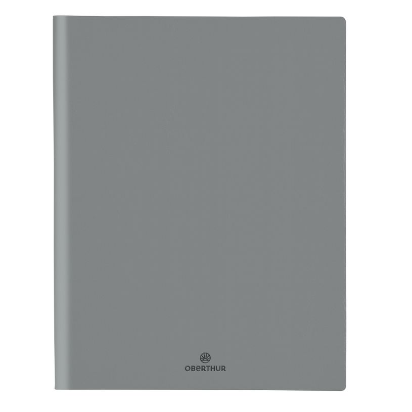 3664447209036-Agenda à spirale Malmo - 1 semaine sur 2 pages - 22 x 28 cm - gris - Oberthur--0