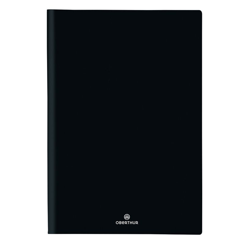 3664447209067-Agenda à spirale Malmo - 1 semaine sur 2 pages - 17 x 24,5 cm - noir - Oberthur--0