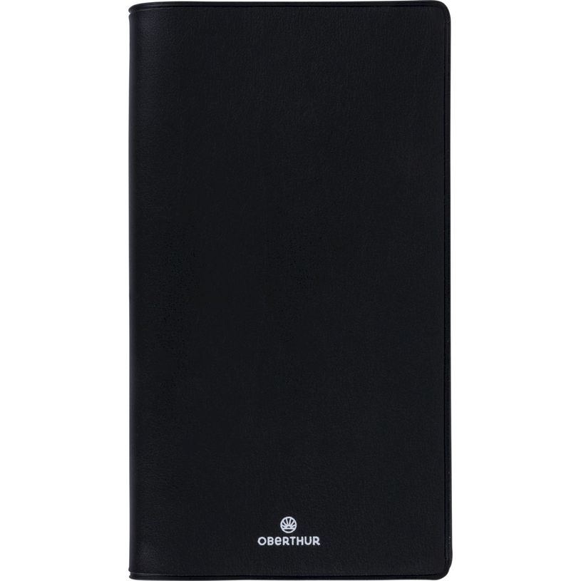 3664447232621-Agenda de poche spiralé Malmo - 1 semaine sur 2 pages - 9,5 x 17 cm - noir - Oberthur--0