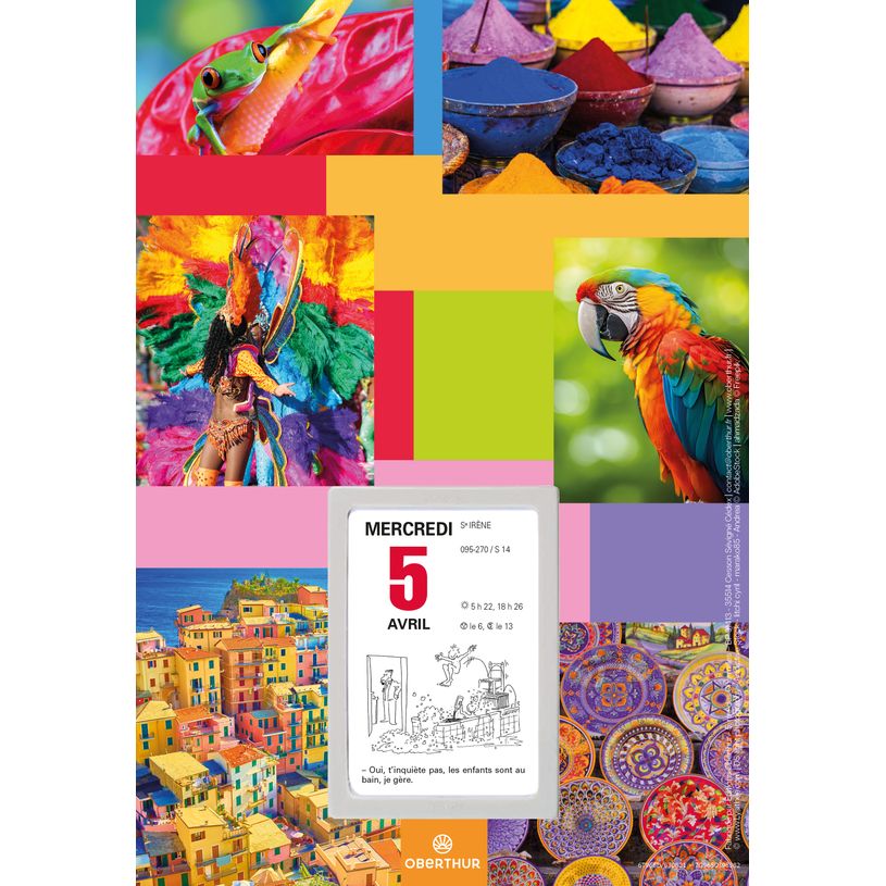 3664447209388-Oberthur - Plaque nova avec bloc éphéméride illustrée - 18 x 26 cm - disponible dans différents mo--2