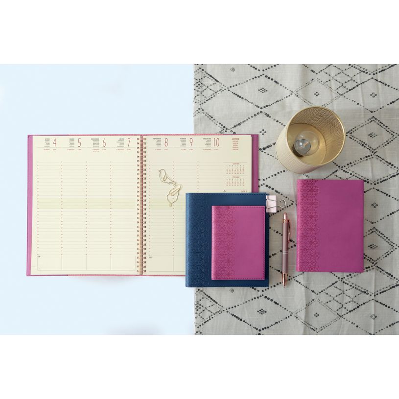 3660942086684-Exacompta Cordoba Easytime - Agenda de bureau 15 x 21 cm - 2025 - semainier - reliure à anneaux métalliques - 21S - ivoire - disponi-P_405186217_3-2