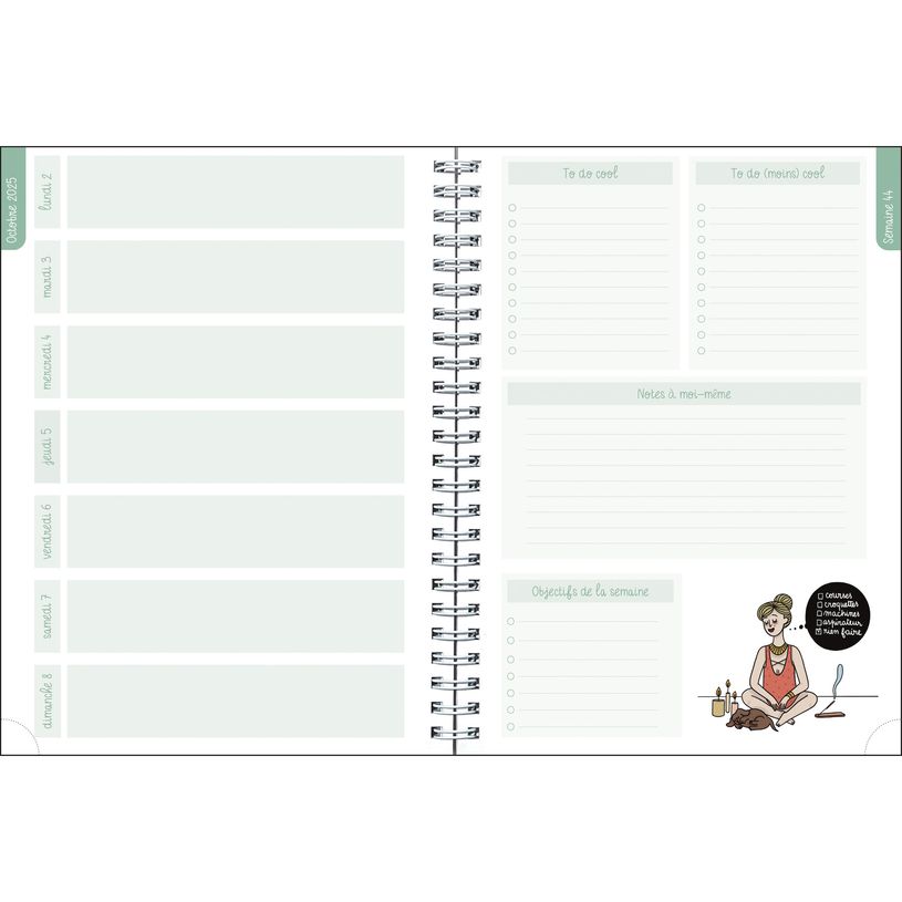 3660942086554-Agenda de bureau Gomargu 21S spiralé - 1 semaine sur 1 page - 15 x 21 cm - Au top - Exaco-P_405186218_3-2