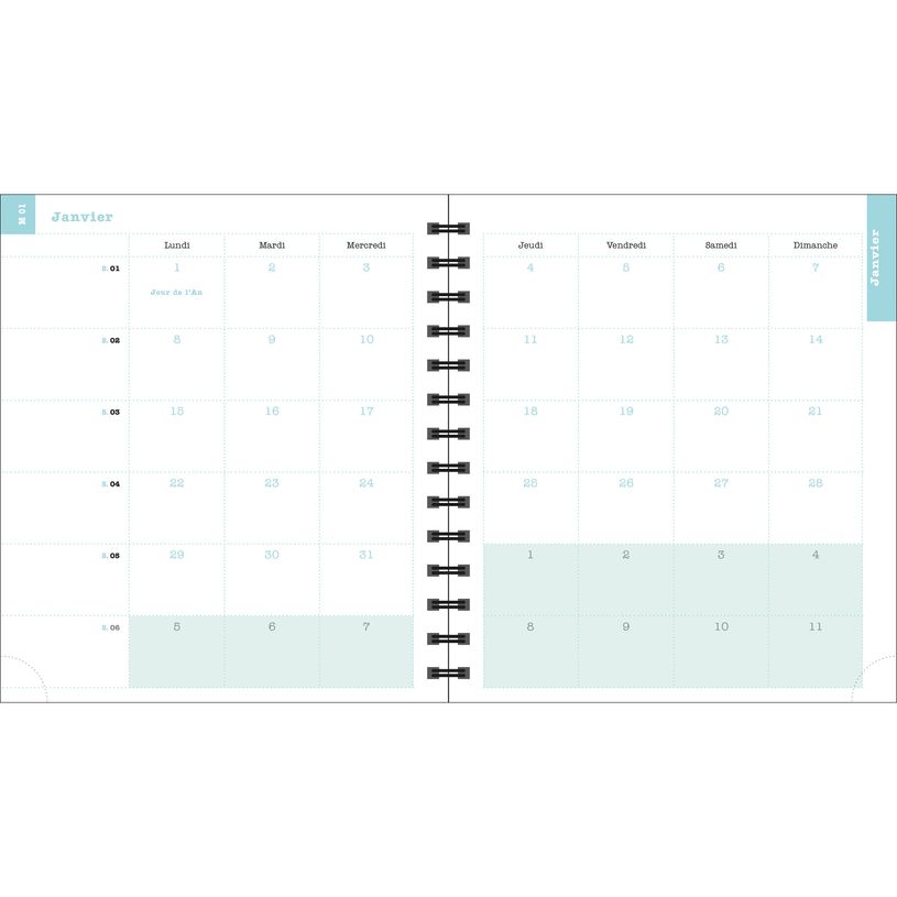3660942085977-Agenda de bureau Dodo&Cath Lady 18S spiralé - 1 semaine sur 2 pages - 15 x 17 cm - Tout e-P_405186227_3-2