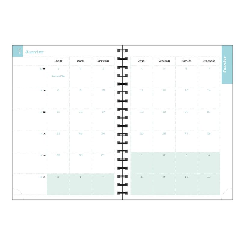 3660942086141-Agenda de bureau Sophie Adde Lady 20S spiralé - 1 semaine sur 2 pages - 15 x 21 cm - Oise-P_405186230_2-6