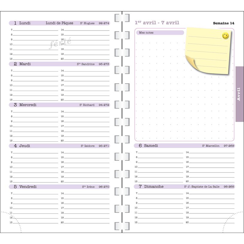 3660942085748-Agenda de poche Sophie Adde Lady 16S spiralé - 1 semaine sur 2 pages - 9 x 16 cm - Mésan-P_405186243_6-5