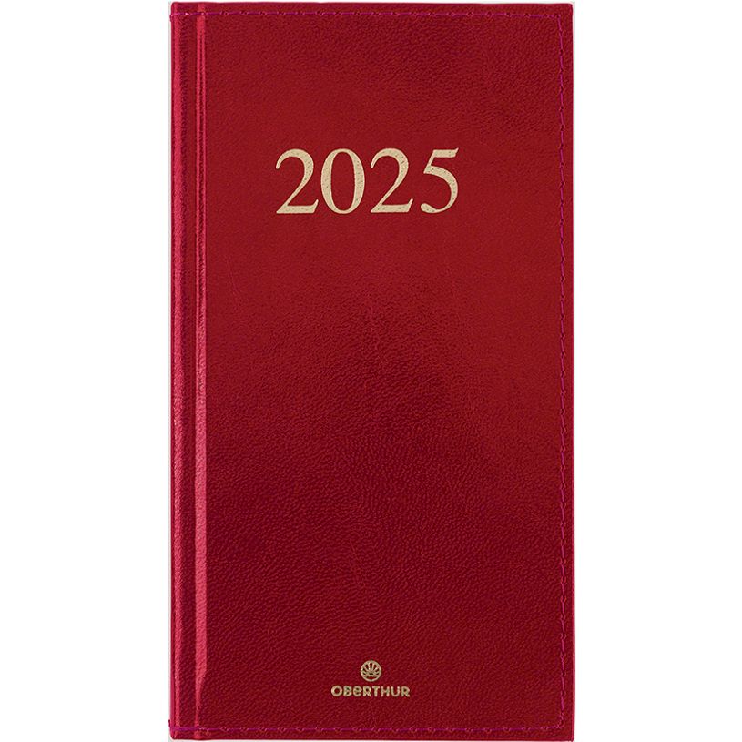 3664447178691-Agenda de poche Kiev - 1 semaine sur 2 pages - 9,5 x 17 cm - rouge - Oberthur-P_405186292_1-0