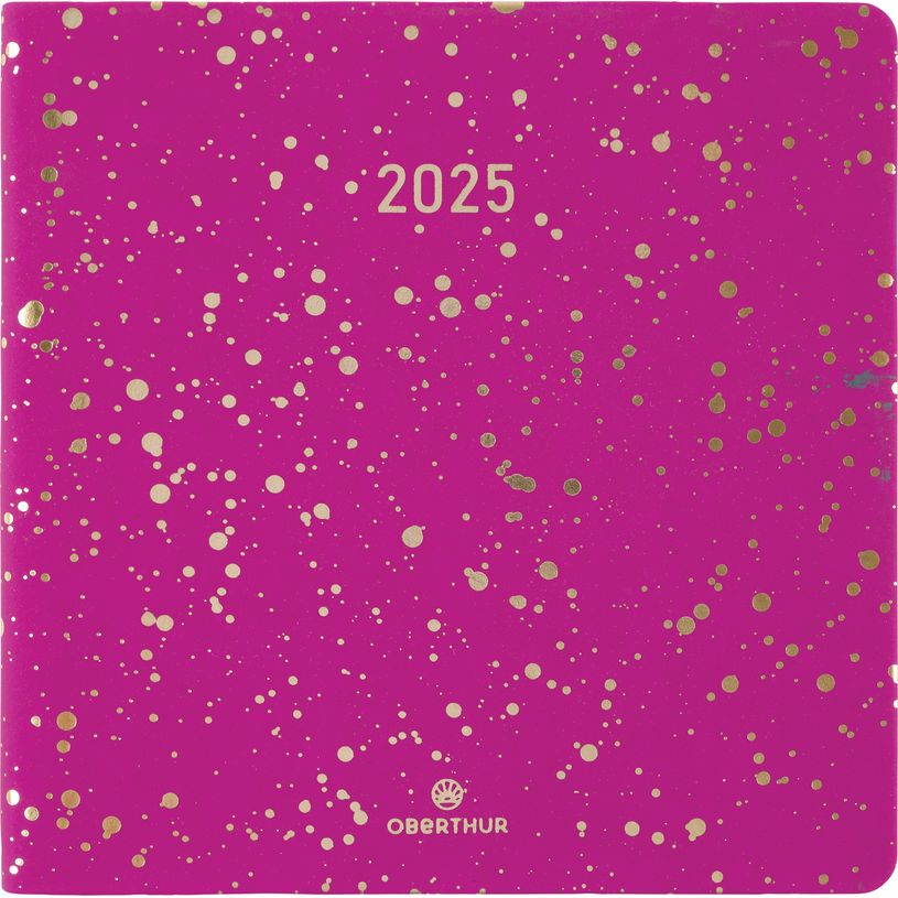 3664447184449-Agenda Céleste - 1 semaine sur 2 pages - 16,5 x 16,5 cm - fuchsia - Oberthur-P_405186368_1-0