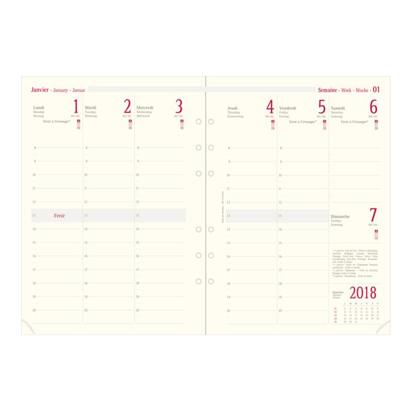 3664447232898-Oberthur - Recharge pour organiseur - 1 semaine sur 2 pages (semainier international) - 14-P_405186413_4-3
