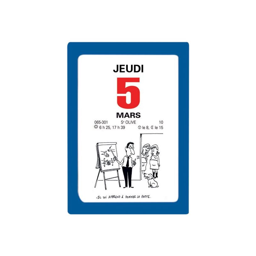 3664447206783-Oberthur - Bloc éphéméride humoristique - 6 x 9 cm - bleu-P_405186427_2-1