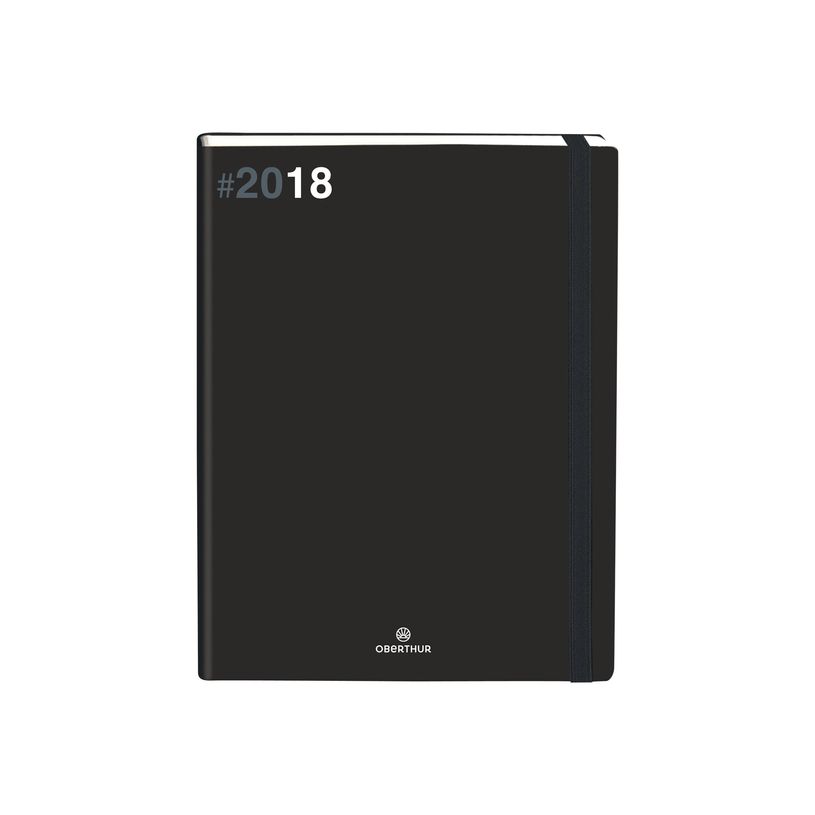 3664447232348-Agenda Flex - 1 semaine sur 2 pages - 22 x 28 cm - noir - Oberthur-P_405186430_2-2