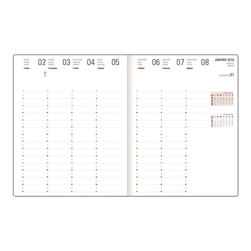 3664447232348-Agenda Flex - 1 semaine sur 2 pages - 22 x 28 cm - noir - Oberthur-P_405186430_3-1