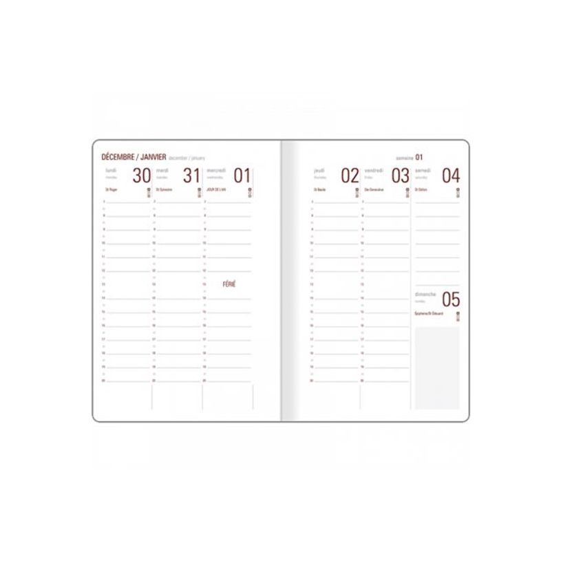 3664447228990-Agenda de poche Odessa - 1 semaine sur 2 pages - 10 x 15 cm - vert - Oberthur-P_405186452_1-1
