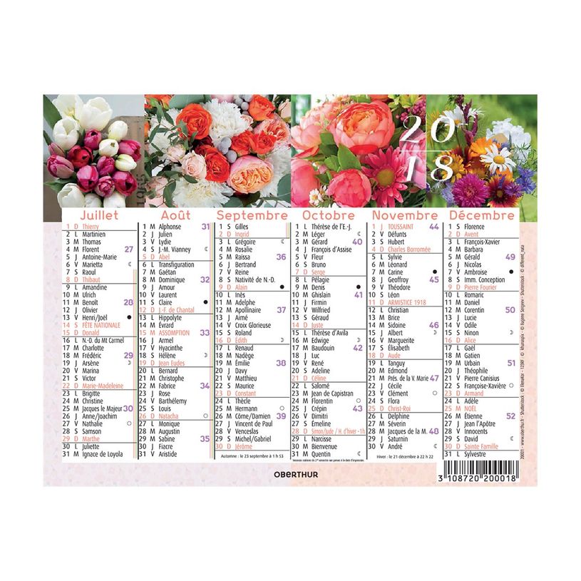 3664447231686-Mini calendrier illustré - 6 mois par face - 13,5 x 17,5 cm - différents modèles dispo-P_405186493_10-8