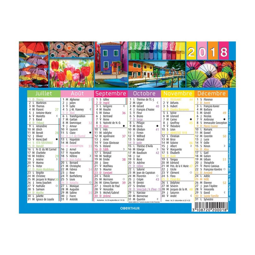 3664447231686-Mini calendrier illustré - 6 mois par face - 13,5 x 17,5 cm - différents modèles disp-P_405186493_14-15