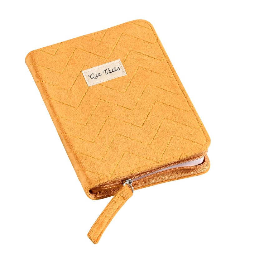 3371010509997-Quo Vadis Colette - Business diary - 100 x 150 mm - mustard yellow - velours--1