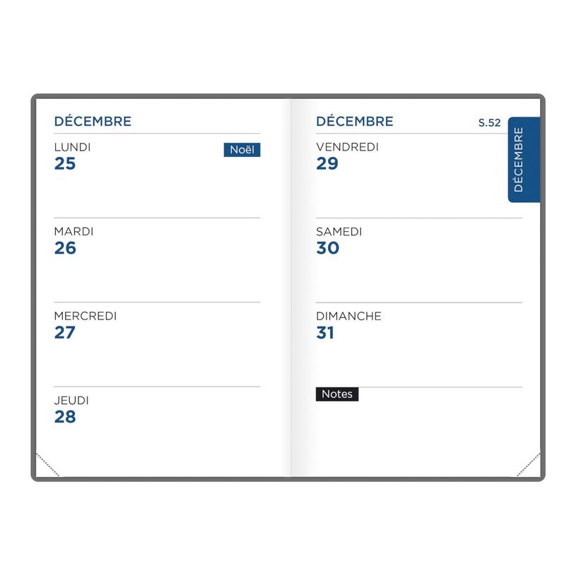 3147280295249-Agenda Oxford Voyage Visio + - 1 semaine sur 2 pages - 10x15 cm - disponible dans différents modèles --1