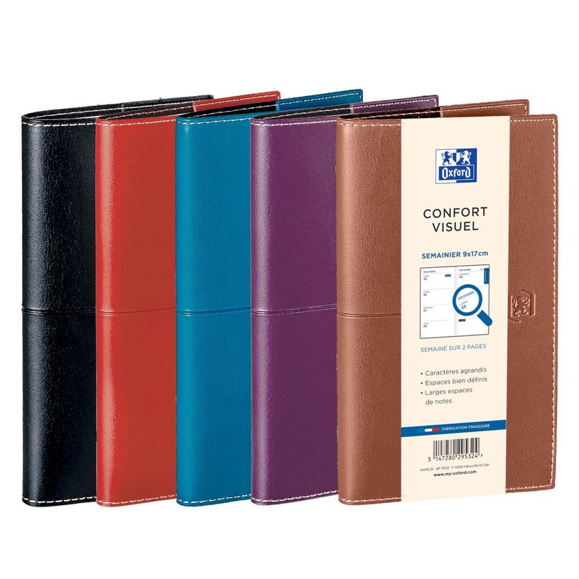 3147280295324-Agenda Oxford Voyage Visio + - 1 semaine sur 2 pages - 9x17 cm - disponible dans différents modèles ---0