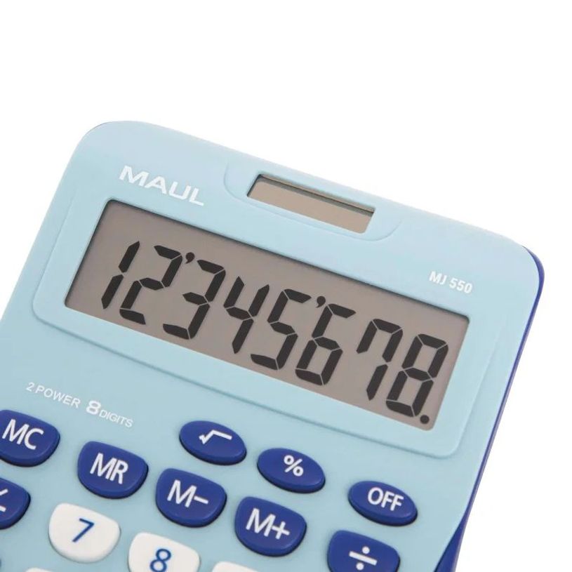 4002390085229-MAUL MJ 550  - Calculatrice solaire - 8 chiffres - bleu--1