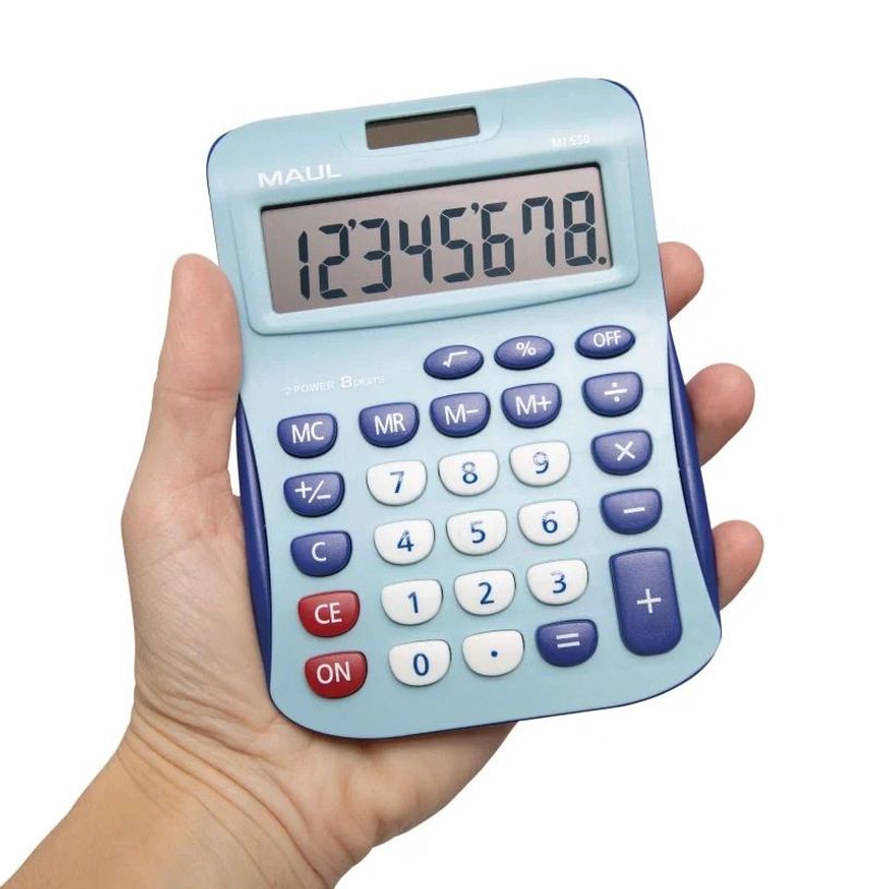 4002390085229-MAUL MJ 550  - Calculatrice solaire - 8 chiffres - bleu--2