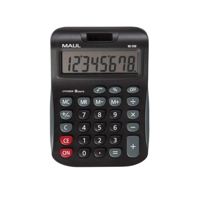 4002390085380-MAUL MJ 550  - Calculatrice solaire - 8 chiffres - noir--0