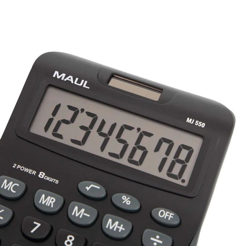 4002390085380-MAUL MJ 550  - Calculatrice solaire - 8 chiffres - noir--1