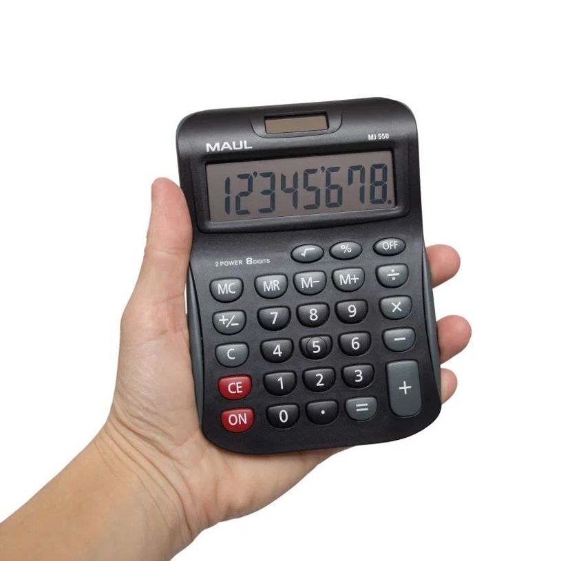 4002390085380-MAUL MJ 550  - Calculatrice solaire - 8 chiffres - noir--2