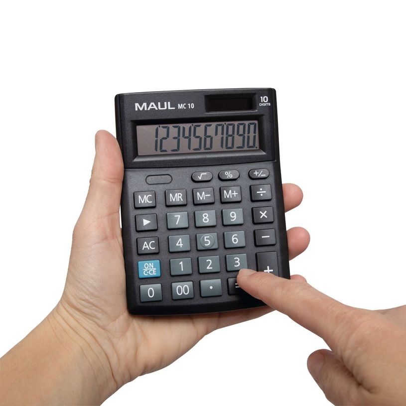 4002390085199-MAUL MC 10 - Calculatricesolaire - 10 chiffres - noir--4