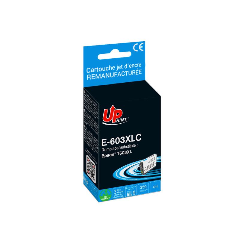 3584770904982-Cartouche remanufacturée Epson 603XL Etoile de mer - cyan - Uprint--0
